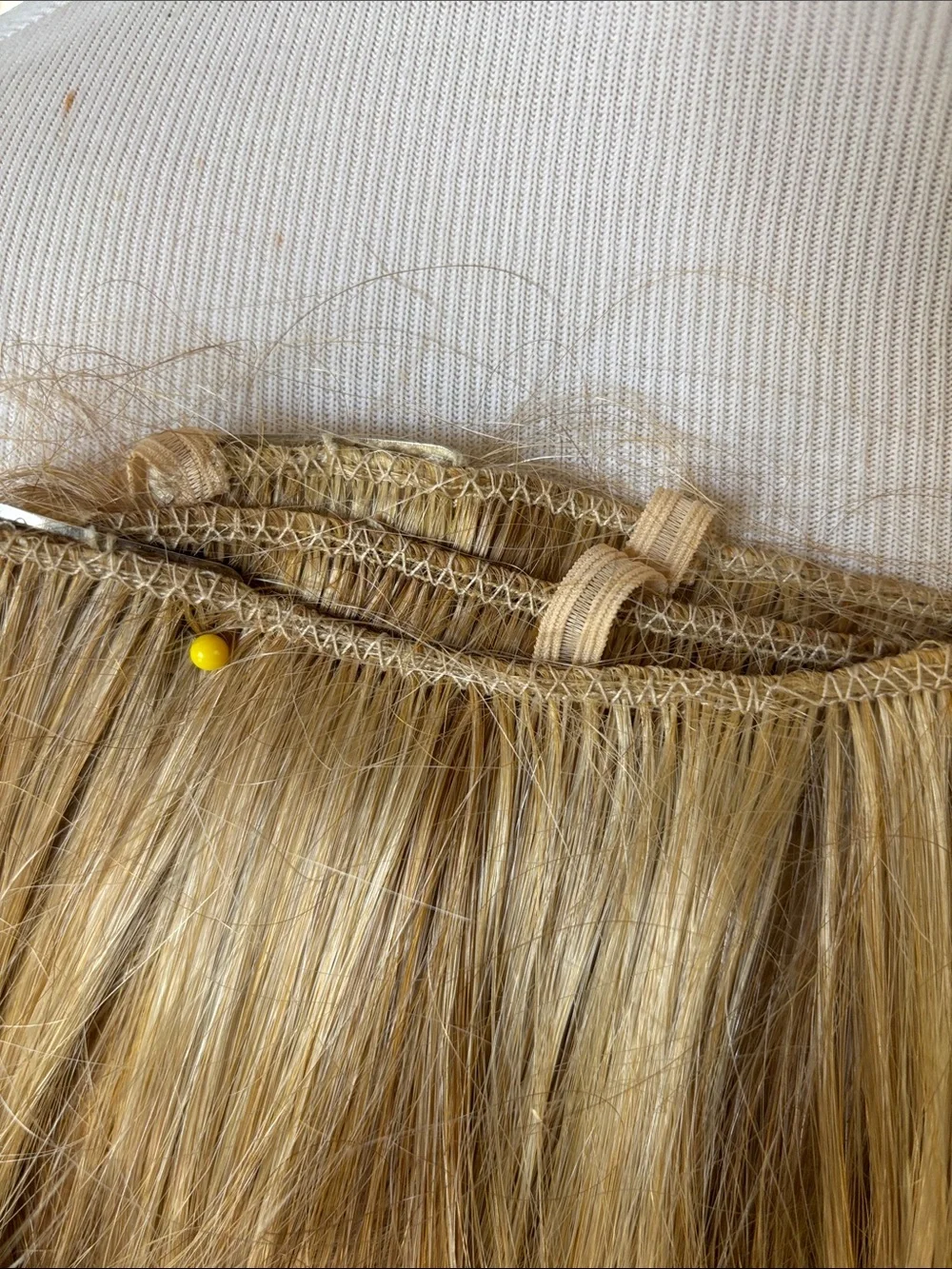 Natural Golden Blonde Clip-In Real hair